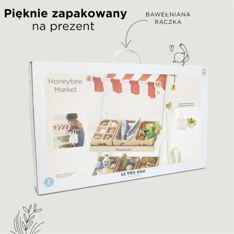 Drewniany stragan, zabawa w sklep supermarket zabawka dla dzieci Le Toy Van Drewniany stragan, zabawa w sklep supermarket zabawka dla dzieci Le Toy Van