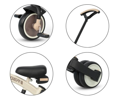 Qplay Rowerek Trójkołowy Stager 3w1 Brown