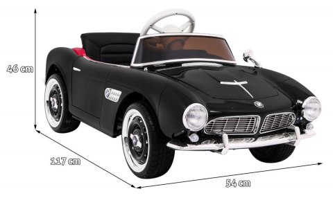 Autko BMW 507 Retro elektryczne dla dzieci Czarny Roadster Autko BMW 507 Retro elektryczne dla dzieci Czarny Roadster