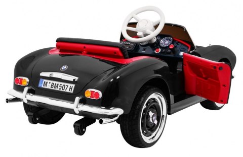 Autko BMW 507 Retro elektryczne dla dzieci Czarny Roadster Autko BMW 507 Retro elektryczne dla dzieci Czarny Roadster