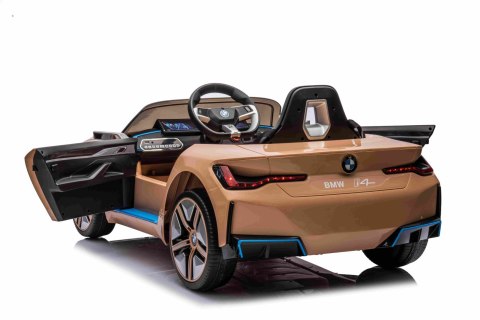 Autko BMW i4 na akumulator dla dzieci Złoty Autko BMW i4 na akumulator dla dzieci Złoty
