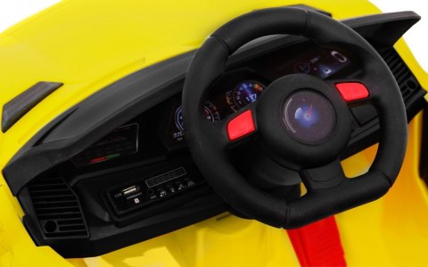 Autko Future na akumulator dla dzieci Żółty + Pilot