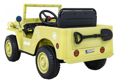 Autko Wojskowe Retro dla dzieci Beżowy + Napęd 4x4 Autko Wojskowe Retro dla dzieci Beżowy + Napęd 4x4