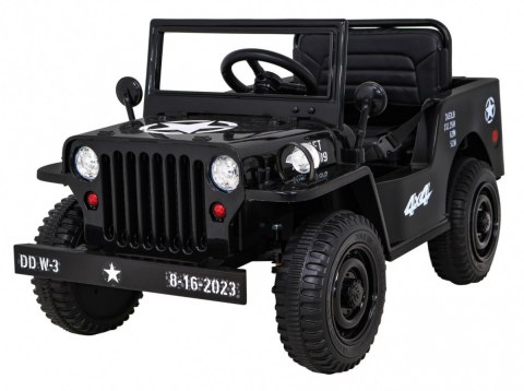 Autko Wojskowe Retro dla dzieci Czarny + Napęd 4x4 Autko Wojskowe Retro dla dzieci Czarny + Napęd 4x4