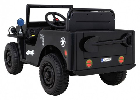 Autko Wojskowe Retro dla dzieci Czarny + Napęd 4x4 Autko Wojskowe Retro dla dzieci Czarny + Napęd 4x4