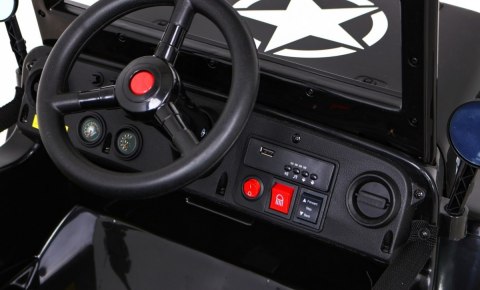 Autko Wojskowe Retro dla dzieci Czarny + Napęd 4x4 Autko Wojskowe Retro dla dzieci Czarny + Napęd 4x4