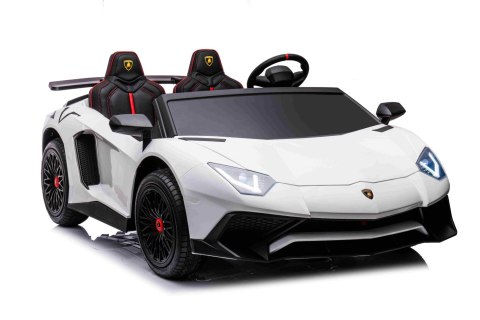 Auto Lamborghini Aventador SV na akumulator dla 2 dzieci Biały Auto Lamborghini Aventador SV na akumulator dla 2 dzieci Biały