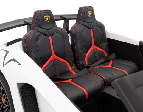 Auto Lamborghini Aventador SV na akumulator dla 2 dzieci Biały Auto Lamborghini Aventador SV na akumulator dla 2 dzieci Biały
