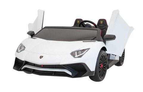 Auto Lamborghini Aventador SV na akumulator dla 2 dzieci Biały Auto Lamborghini Aventador SV na akumulator dla 2 dzieci Biały