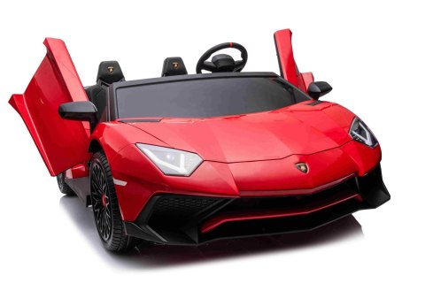 Auto Lamborghini Aventador SV na akumulator dla 2 dzieci Czerwony + Pilot 2,4 GHz + Pianka EVA + Audio LED Auto Lamborghini Aventador SV na akumulator dla 2 dzieci Czerwony + Pilot 2,4 GHz + Pianka EVA + Audio LED