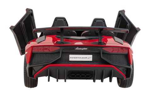 Auto Lamborghini Aventador SV na akumulator dla 2 dzieci Czerwony + Pilot 2,4 GHz + Pianka EVA + Audio LED Auto Lamborghini Aventador SV na akumulator dla 2 dzieci Czerwony + Pilot 2,4 GHz + Pianka EVA + Audio LED
