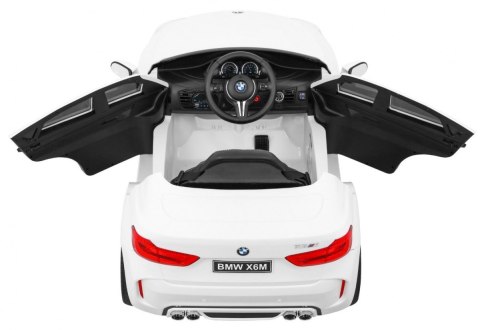 BMW X6M Elektryczne Autko dla dzieci, Biały SUV + Pilot