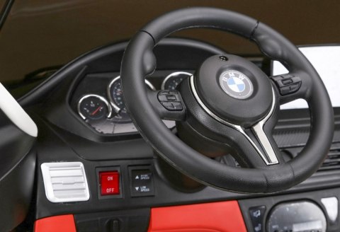BMW X6M XXL dla 2 dzieci Biały SUV + Pilot + Ekoskóra