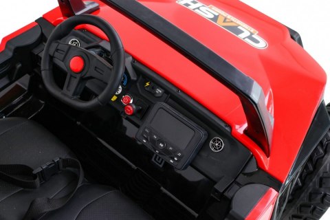 Buggy Clash na akumulator dla 2 dzieci Czerwony + Pilot + Napęd 4x4 + Regulacja siedzenia + Radio MP3 + LED Buggy Clash na akumulator dla 2 dzieci Czerwony + Pilot + Napęd 4x4 + Regulacja siedzenia + Radio MP3 + LED