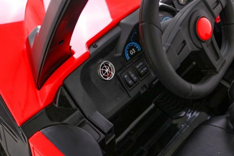 Buggy Clash na akumulator dla 2 dzieci Czerwony + Pilot + Napęd 4x4 + Regulacja siedzenia + Radio MP3 + LED Buggy Clash na akumulator dla 2 dzieci Czerwony + Pilot + Napęd 4x4 + Regulacja siedzenia + Radio MP3 + LED