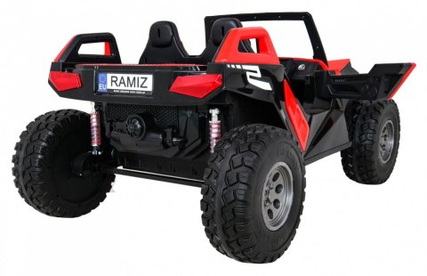 Buggy Clash na akumulator dla 2 dzieci Czerwony + Pilot + Napęd 4x4 + Regulacja siedzenia + Radio MP3 + LED Buggy Clash na akumulator dla 2 dzieci Czerwony + Pilot + Napęd 4x4 + Regulacja siedzenia + Radio MP3 + LED