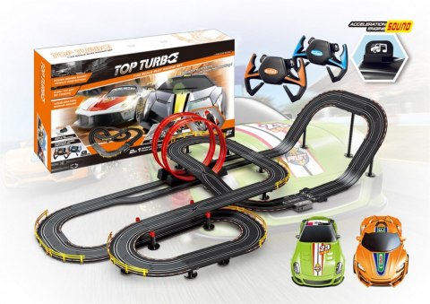 Duży tor wyścigowy Top Turbo dla dzieci 8+ Zdalnie sterowane autka + Interaktywne funkcje Duży tor wyścigowy Top Turbo dla dzieci 8+ Zdalnie sterowane autka + Interaktywne funkcje