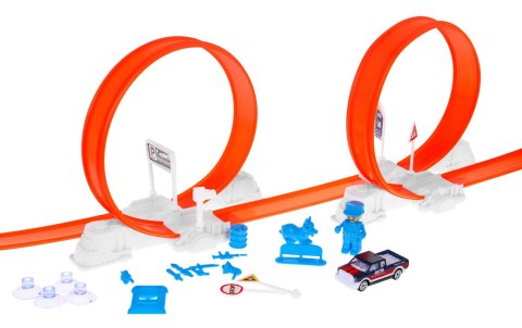 Ekstramalny tor wyścigowy dla dzieci 3+ Autko zmieniające kolor + 2 pętle + wyrzutnia Ekstramalny tor wyścigowy dla dzieci 3+ Autko zmieniające kolor + 2 pętle + wyrzutnia