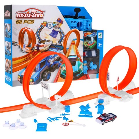 Ekstramalny tor wyścigowy dla dzieci 3+ Autko zmieniające kolor + 2 pętle + wyrzutnia Ekstramalny tor wyścigowy dla dzieci 3+ Autko zmieniające kolor + 2 pętle + wyrzutnia