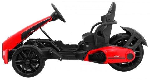Gokart na akumulator Bolid XR-1 dla dzieci Czerwony + Regulowana kierownica + Profilowane siedzenie Gokart na akumulator Bolid XR-1 dla dzieci Czerwony + Regulowana kierownica + Profilowane siedzenie