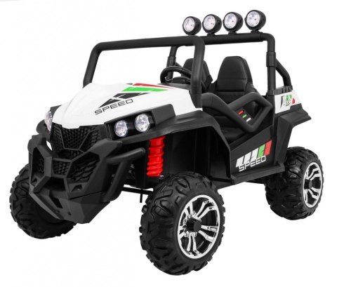 Grand Buggy Strong Lift dla dzieci Biały + Napęd 4x4 + Pilot + Bagażnik + Radio MP3 + LED Grand Buggy Strong Lift dla dzieci Biały + Napęd 4x4 + Pilot + Bagażnik + Radio MP3 + LED