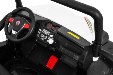 Grand Buggy Strong Lift dla dzieci Biały + Napęd 4x4 + Pilot + Bagażnik + Radio MP3 + LED Grand Buggy Strong Lift dla dzieci Biały + Napęd 4x4 + Pilot + Bagażnik + Radio MP3 + LED