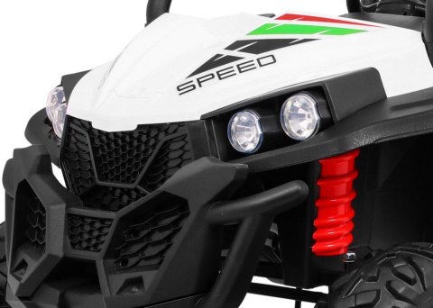 Grand Buggy Strong Lift dla dzieci Biały + Napęd 4x4 + Pilot + Bagażnik + Radio MP3 + LED Grand Buggy Strong Lift dla dzieci Biały + Napęd 4x4 + Pilot + Bagażnik + Radio MP3 + LED