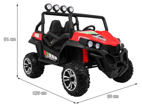 Grand Buggy Strong Lift dla dzieci Czerwony + Napęd 4x4 + Pilot + Bagażnik + Radio MP3 + LED Grand Buggy Strong Lift dla dzieci Czerwony + Napęd 4x4 + Pilot + Bagażnik + Radio MP3 + LED