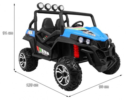 Grand Buggy Strong Lift dla dzieci Niebieski + Napęd 4x4 + Pilot + Bagażnik + Radio MP3 + LED Grand Buggy Strong Lift dla dzieci Niebieski + Napęd 4x4 + Pilot + Bagażnik + Radio MP3 + LED