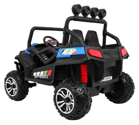Grand Buggy Strong Lift dla dzieci Niebieski + Napęd 4x4 + Pilot + Bagażnik + Radio MP3 + LED Grand Buggy Strong Lift dla dzieci Niebieski + Napęd 4x4 + Pilot + Bagażnik + Radio MP3 + LED