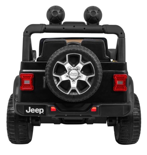 Jeep Wrangler Rubicon na akumulator dla dzieci Czarny + Pilot + Radio MP3 LED + Koła EVA Jeep Wrangler Rubicon na akumulator dla dzieci Czarny + Pilot + Radio MP3 LED + Koła EVA