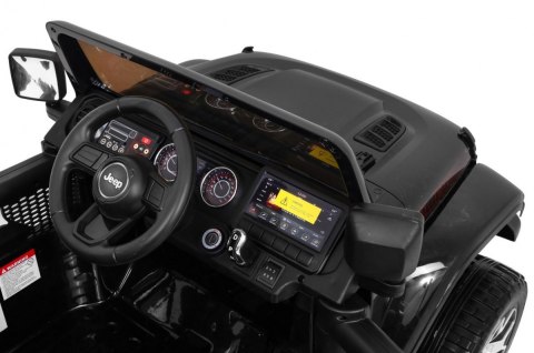Jeep Wrangler Rubicon na akumulator dla dzieci Czarny + Pilot + Radio MP3 LED + Koła EVA Jeep Wrangler Rubicon na akumulator dla dzieci Czarny + Pilot + Radio MP3 LED + Koła EVA