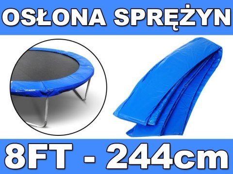 Kołnierz ochronny na sprężyny SkyRamiz Niebieski do trampoliny ogrodowej 244cm/8FT Kołnierz ochronny na sprężyny SkyRamiz Niebieski do trampoliny ogrodowej 244cm/8FT