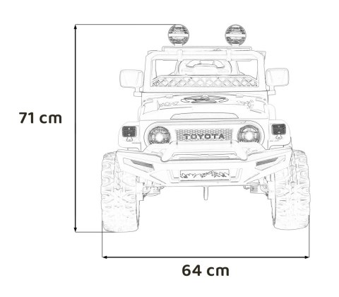 Toyota FJ Cruiser dla dzieci Moro + Pilot + Napęd 4x4 + Audio LED + EVA + Wolny Start Toyota FJ Cruiser dla dzieci Moro + Pilot + Napęd 4x4 + Audio LED + EVA + Wolny Start