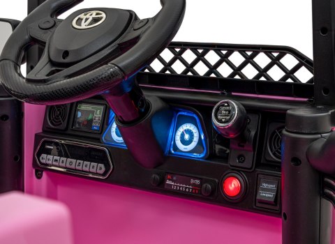 Toyota FJ Cruiser dla dzieci Różowy + Pilot + Napęd 4x4 + Audio LED + EVA + Wolny Start Toyota FJ Cruiser dla dzieci Różowy + Pilot + Napęd 4x4 + Audio LED + EVA + Wolny Start