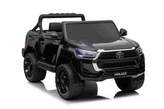Toyota Hilux na akumulator dla dzieci Czarny Pickup + Napęd 4x4 + Pilot