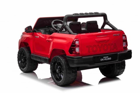 Toyota Hilux na akumulator dla dzieci Czerwony Pickup + Napęd 4x4 + Pilot Toyota Hilux na akumulator dla dzieci Czerwony Pickup + Napęd 4x4 + Pilot
