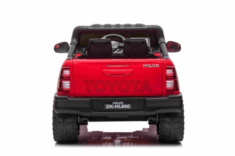 Toyota Hilux na akumulator dla dzieci Czerwony Pickup + Napęd 4x4 + Pilot Toyota Hilux na akumulator dla dzieci Czerwony Pickup + Napęd 4x4 + Pilot