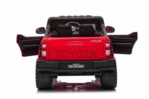 Toyota Hilux na akumulator dla dzieci Czerwony Pickup + Napęd 4x4 + Pilot Toyota Hilux na akumulator dla dzieci Czerwony Pickup + Napęd 4x4 + Pilot