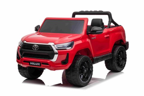 Toyota Hilux na akumulator dla dzieci Czerwony Pickup + Napęd 4x4 + Pilot Toyota Hilux na akumulator dla dzieci Czerwony Pickup + Napęd 4x4 + Pilot