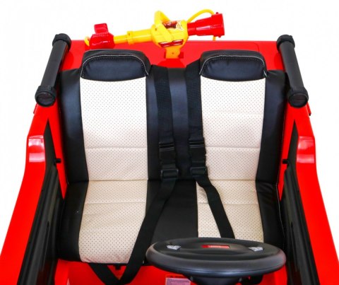 Wóz Straż Pożarna na akumulator dla dzieci + Armatka wodna + Megafon + Kogut strażacki + Pilot Wóz Straż Pożarna na akumulator dla dzieci + Armatka wodna + Megafon + Kogut strażacki + Pilot