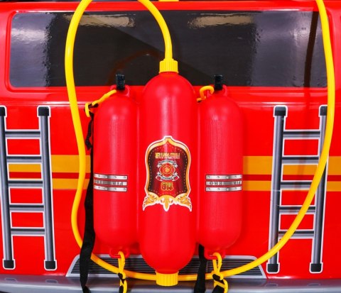 Wóz Straż Pożarna na akumulator dla dzieci + Armatka wodna + Megafon + Kogut strażacki + Pilot Wóz Straż Pożarna na akumulator dla dzieci + Armatka wodna + Megafon + Kogut strażacki + Pilot