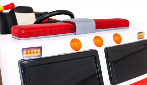 Wóz Straż Pożarna na akumulator dla dzieci + Armatka wodna + Megafon + Kogut strażacki + Pilot Wóz Straż Pożarna na akumulator dla dzieci + Armatka wodna + Megafon + Kogut strażacki + Pilot