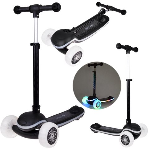 Balansowa hulajnoga SCOOTER 3-kołowa KOLOROWE ŚWIATEŁKA i MUZYKA SP0812