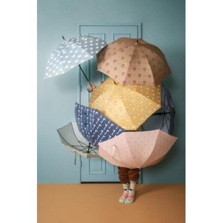 Fresk parasolka złote kropki indigo Fresk parasolka złote kropki indigo