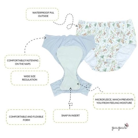 Pieluchomajtki z wkładem dla dzieci 6-12 lat - KOTWICE