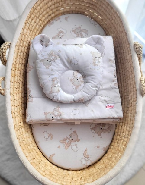 Kołderka z wypełnieniem i poduszka profilowana Miś - zestaw 2cz. - Rainbow beige bear Kołderka z wypełnieniem i poduszka profilowana Miś - zestaw 2cz. - Rainbow beige bear