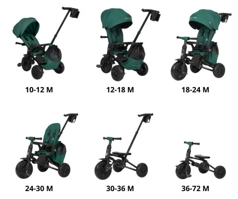 Qplay Rowerek Trójkołowy Nova Max Green Qplay Rowerek Trójkołowy Nova Max Green