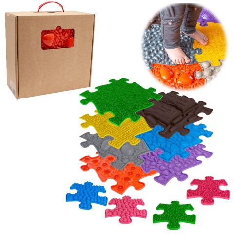 WOOPIE Mata Sensoryczna Ortopedyczna Puzzle 7 el. + 4 małe WOOPIE Mata Sensoryczna Ortopedyczna Puzzle 7 el. + 4 małe