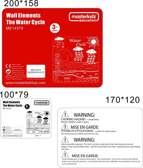 MASTERKIDZ Tablica Edukacyjna Obieg Wody Montessori MASTERKIDZ Tablica Edukacyjna Obieg Wody Montessori